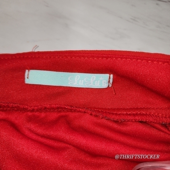 Lulu's exclusive rooftop garden backless bright red dress - Picture 9 of 9